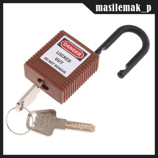 candado de seguridad lockout cerradura llave diferente candado con etiqueta, alta seguridad, resistente a la corrosión - 70 mm, 7 colores