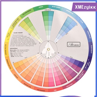 [XMEZYLKK] 1 pieza de rueda de Color, pintura mezcla guía de aprendizaje clase de arte herramienta de enseñanza para la combinación de maquillaje tabla de Color guía mixta (6)