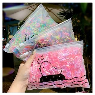 1000/paquete chica colorido moda desechable banda de goma elástica