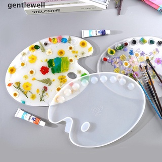 [gentlewell] paleta hecha a mano de pigmento cepillo de resina molde de pintura bandeja caja de joyería herramientas [gentlewell] (1)