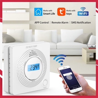 listo stock wifi monóxido de carbono detector hogar alarma de gas tuya smart app batería alimentado co detección de alarma topmall