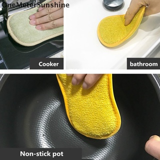Oms - esponja de limpieza antiadherente para lavar vajilla, microfibra antiadherente