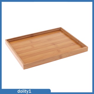 [DOLITY1] Bandeja de desayuno de madera para servir bandeja de servir para aperitivos de té de frutas