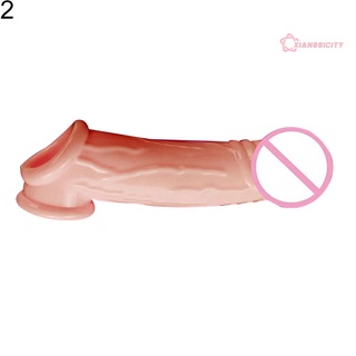 xiangsicity Male Reusable Penis Sleeve Dildo Extender Enlargement Delay Ejaculation Sex Toy (6)