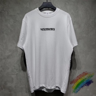 2020 2020ss Vetements camiseta de los hombres Wome manga corta gran etiqueta Casual bordado Vetements Tees negro blanco camisetas