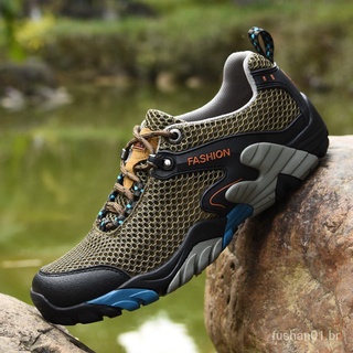 Nuevo Upline zapatos de senderismo de los hombres de escalada al aire libre deportes Trekking zapatos de malla transpirable jp1E