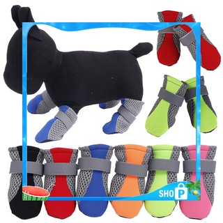 4 unids/Set primavera otoño perro zapatos cachorro pie protector antideslizante botas mascotas suministros