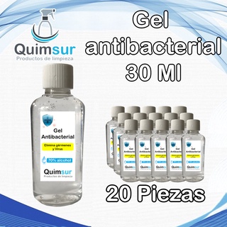 Gel antibacterial de 30 ml 20 piezas