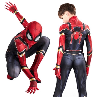 niños adultos spider-man homecoming hierro spiderman traje de superhéroe disfraz de cosplay mono