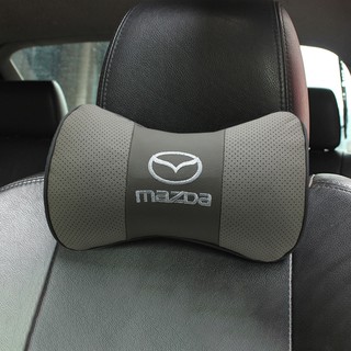 2pcs emblema de coche insignia de cuero reposacabezas para Mazda Atenza Axela RX7 MX3 Auto asiento cuello almohada Interior Protector de cuello decoración (7)