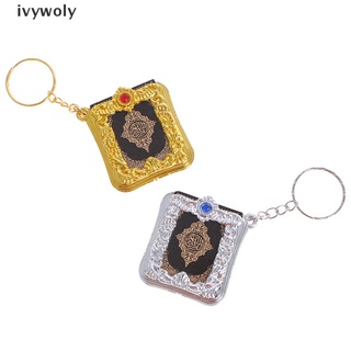 Ivywoly Muslim Islamic Mini Keychains Key Rings For Koran Ark Quran Book Can Read Gift MX
