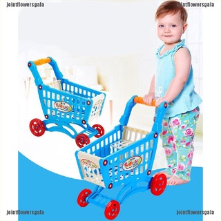 jo2mx niños niños mini carro de la compra pretender juego de comestibles tienda supermercado trolley tom