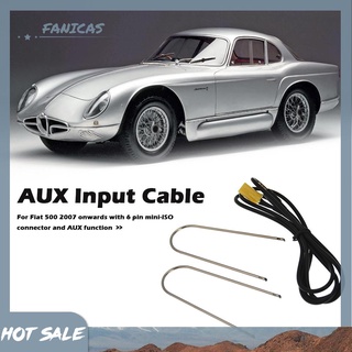 Fanicas AUX Cable adaptador de entrada para Fiat Grande Punto 2007 en adelante Mini ISO 6Pin Radio