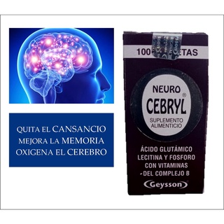 NEURO CEBRYL memoria, cansancio, debilidad, oxigena el cerebro, vitaminas
