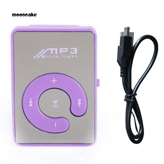 Moon Mini Clip Espejo Superficie Soporte Micro SD TF Tarjeta Deporte Reproductor De Música MP3 Regalo (4)