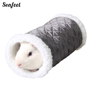 (Seafeel) Navidad mascota hámster conejo ardilla erizo túnel juguete tubo caliente nido cama (8)