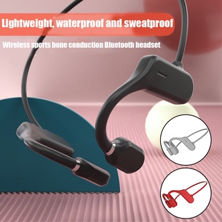 Bone Conduction Headphones Bluetooth-compatible 5.0 Sports Open Ear Wireless Headset Sweatproof for Cycling Driving