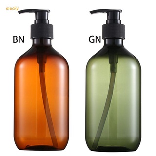 muc 500ml PET Refillable Empty Bottle Press Pump Shampoo Lotion Soap Makeup Liquid Dispenser Plastic Container Beauty Product