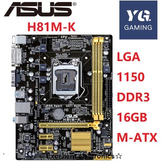 Asus H81M-K placa base de escritorio H81 Socket LGA 1150 i3 i5 i7 DDR3 16G Micro-ATX UEFI BIOS Original usado placa base (1)