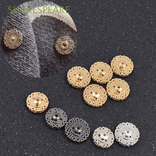 SHAKESPEARE Flower Style Sewing Decoration Round Buckle Invisible Buckle DIY Crafts Dark Buttons 5Pcs Down Jacket Nylon Snaps Hollow Clothing Metal Snaps Windbreaker Coat/Multicolor