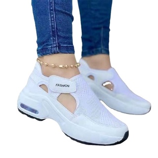 Birlie Mujeres Moda Vulcanizada Zapatillas De Deporte Plataforma De Color Sólido Pisos Zapatos De Las Señoras Casual Transpirable Cuñas Caminar Sneak