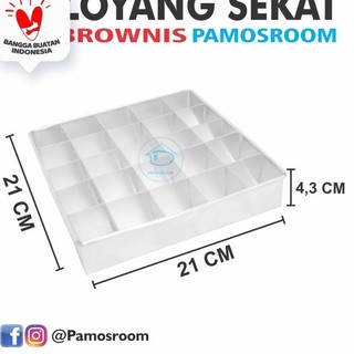 Pamosroom - caja de Brownies de aluminio (21 cm de altura, 4,5 cm)