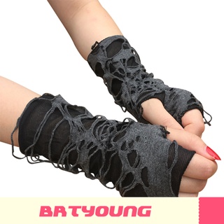 guantes sin dedos para mujer/guantes de rock/calentador de brazo rasgado/accesorios de ropa