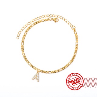 W Initial Anklet For Women Letter W Anklet Alphabet Anklets Accessories Link Gold For Teen J4T1