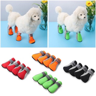 BESAER Cálido Invierno Impermeable Perro Suministros Reflectante Antideslizante Zapatos De Botas De Mascotas/Multicolor (9)