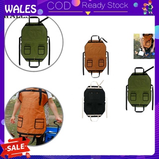 <wales> Sturdy Work Tool Apron Tear Resistant Camping Tool Apron Portable for Camping