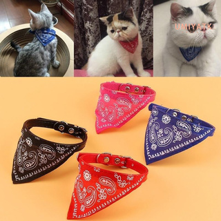 umiyatk - Collar de perro pequeño para gatos, ajustable, bufanda triangular, pañuelo de pañuelo