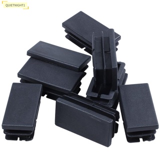 8 Pcs Black Plastic Rectangular Blanking End Caps Inserts 20mm x 40mm (1)
