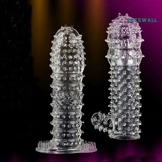 Lacewall silicona pico punteado acanalado transparente preservativo pene extensión manga adulto juguete sexual (4)