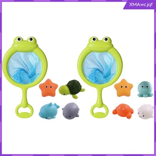 [xmawcjqf] juguete de baño, juguetes flotantes de baño de bebé, juguetes de piscina flotante para niños pequeños juguetes de pesca conjunto, animales flotantes, pesca