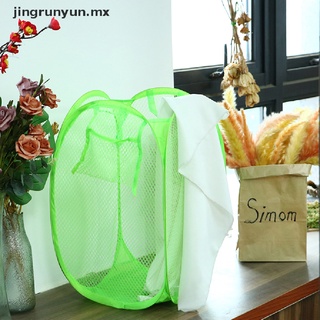 runyun cesta de lavandería plegable cesta de cesta de cesta pop up de malla abierta para ropa sucia.