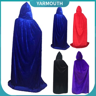 Yar_hogar De Halloween Medieval gruesa unisex con abrigo Extra largo De atar