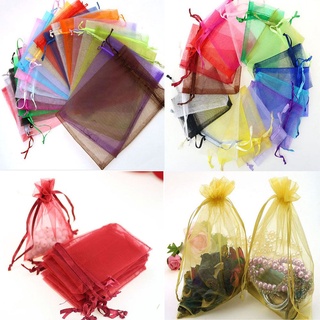 HUMBERTO bolsas de caramelo de navidad 50pcs Organza bolsas de regalo joyería fiesta de lujo boda Favor bolsas de embalaje/Multicolor (8)