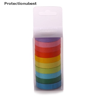 protectionubest papel de color sólido washi cinta adhesiva enmascaramiento diy scrapbook etiqueta adhesiva cintas npq (7)