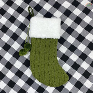 W/W calcetín De lana De navidad Grande no tejido tejido con hilo Dental/calcetines De malla Para decoración De navidad (2)