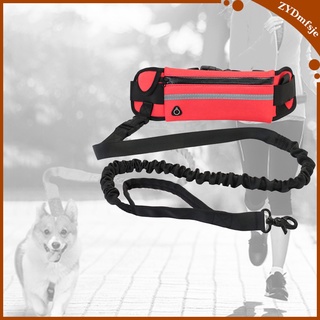 correa fuerte para perros con bolsa de cintura portátil cómoda para mascotas al aire libre, para perros pequeños y grandes, correr y trotar (6)