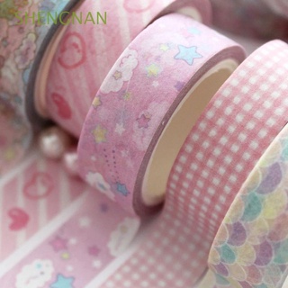 SHENGNAN Kawaii Decorative Tape Colorful Handbook Tape Masking Tape Gift Office Supply Creative Students Stationery Tape Sticker School Supplies Adhesive Tape