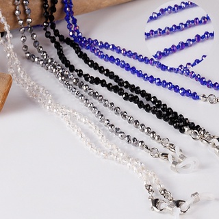 New fashion Beads mask glasses dual-use lanyard Glasses chain buckle crystal knotted woven necklace anti-drop lanyard mask chain qui