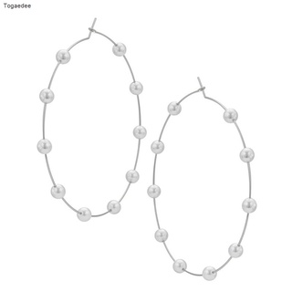 aretes/pendientes de perlas de círculo grande con personalidad de moda para mujer/pendientes de oreja 1 par