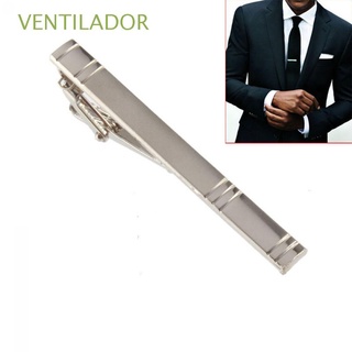 ventilador simple tie pins aleación cierre corbata clips barra hombres moda metal plata (1)