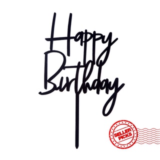 happy birthday - tarjeta acrílica para tartas i7f5
