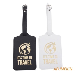 apumpkin es hora de viajar cuero pu etiquetas de equipaje protección de privacidad bolsa de viaje etiquetas maleta etiqueta