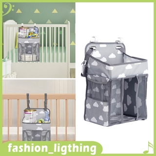 Baby Crib Bedside Storage Hanging Bag Mesh Pocket Diaper Organizer Holder Home