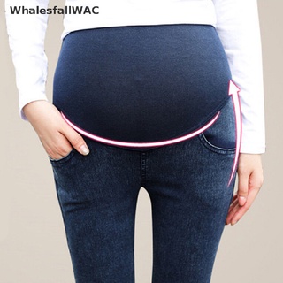 [WhalesfallWAC] Moda Mujeres Embarazadas Pantalones Delgados Skiny Jeans Casual Vaqueros De Maternidad