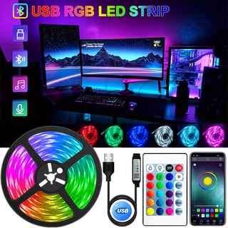 Tira De Luz LED USB Bluetooth RGB 5V Luces Flexibles Lámpara Cinta