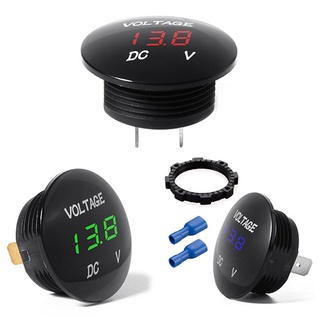 whereor Car Motorcycle DC12V-24V LED Panel Digital Voltage Meter Display Voltmeter
